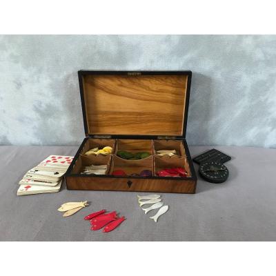 19th Century Marquetry Game Box