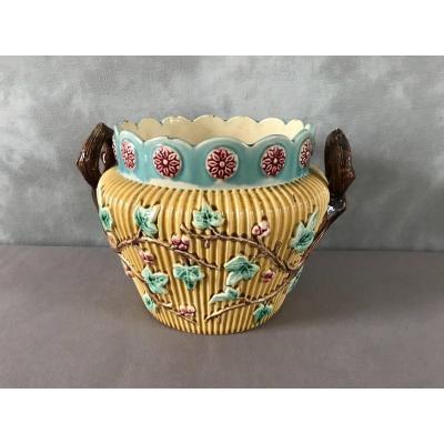Louvain Earthenware Planter From Late 19th Century