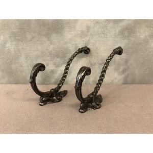 Pair Of Antique 19th Century Cast Iron Coat Doors