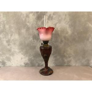 Art Nouveau Ceramic Oil Lamp (pierre- Adrien Dalpayrat, Maurice Dufrène)