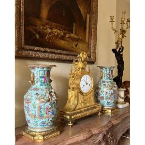 Pair Of Canton Vases