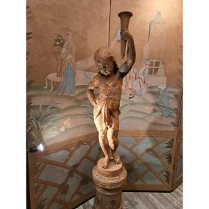 19th Century Cast Iron Statue