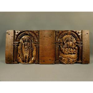 17th Century Wooden Panel  Haute Epoque