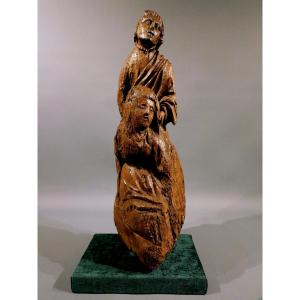 Swoon Of The Virgin, 16th-century Altarpiece, Haute Epoque