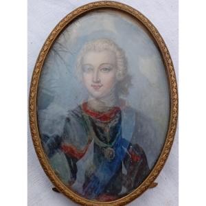 Portrait Of A Knight In A Painting Within An Oval Frame