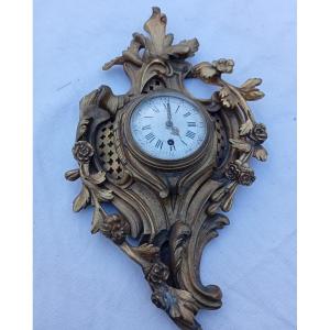 Small Bronze Cartel Clock In The Louis XV Style