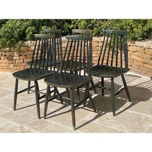 5 Ikea Chairs Circa 1960 Tellus Model