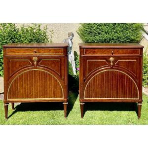 Pair Of Louis XVI Style Mahogany Sideboards