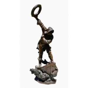 Sailor Throwing The “espérance” Buoy
