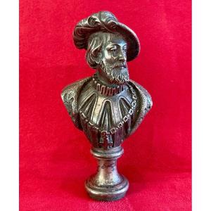 Henri IV - Seal To Seal In Silvered Bronze