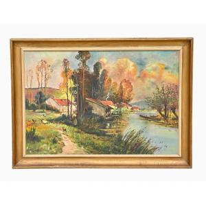 Serge Tremeau - Bressan Landscape On The Edge Of The Seille