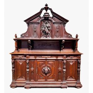 Renaissance Style Carved Oak Buffet