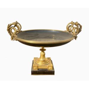 Napoleon III Bronze & Marble Tazza 