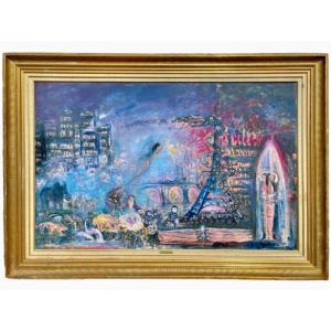 Raffy The Persan - Hope 1996, Large Oil On Wood