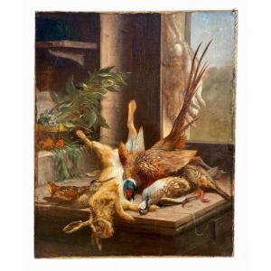 Edmond De Borchard - The Game, Oil On Canvas