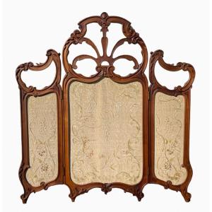 Louis XV Style Walnut Screen