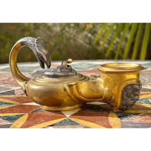 F. Barbedienne - Oil Lamp / Hand Candle Holder