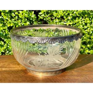 Crystal And Sterling Silver Cup