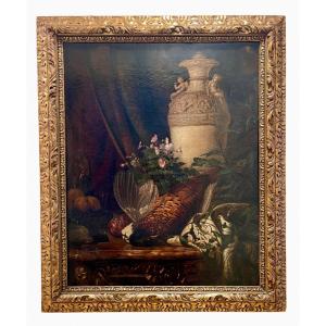 Charles-louis Malapeau - Still Life With Hunting Trophies
