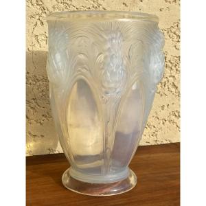 Vase With Thistles Signed Verlys