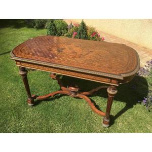 18th Century - Napoleon III Period Marquetry Table