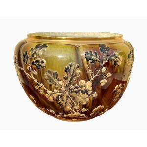 Keller & Guerin Lunéville - Oak Leaves Cachepot 