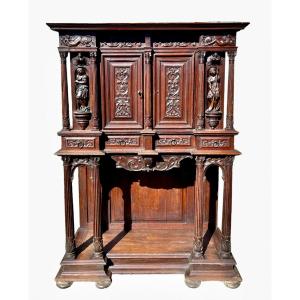 Renaissance Style Carved Cabinet 