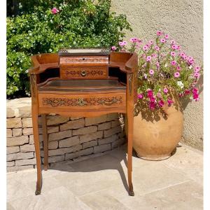 Louis XV/louis XVI Transition Marquetry Desk