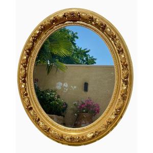 Louis XVI Style Oval Mirror