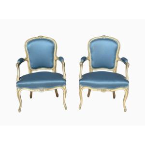 Pair Of Louis XV Style Armchairs