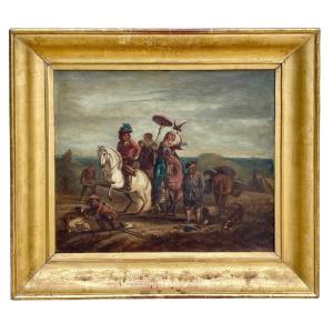 Attributed To Carel Van Falens - Hunting Scene, Flemish School