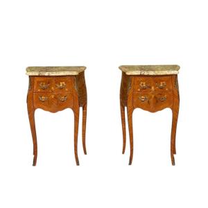 Bedside Tables - Marquetry Night Table