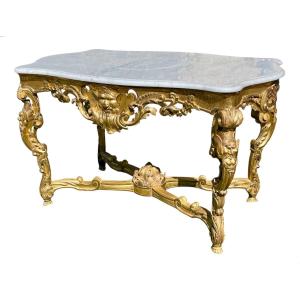 Napoleon III Gilded Wood Center Table 
