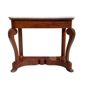 Restoration Period Mahogany Console 