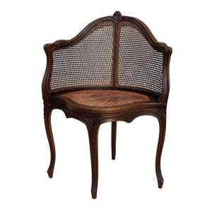 Louis XV Style Walnut Office Chair