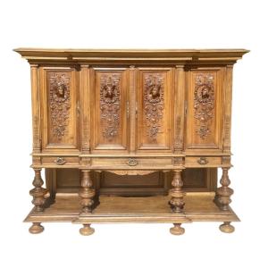 Renaissance Buffet In Carved Walnut 