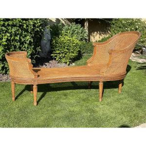 Louis XVI Style Cane Bench