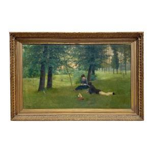 Victor Lecomte - Important Gallant Scene 1881