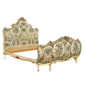 Louis XV Style Lacquered Basket Bed