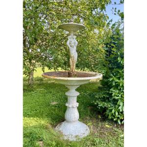 Napoleon III Cast Iron Garden Fountain - H 2m30