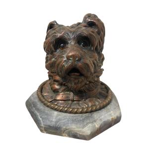 Bronze Inkwell, Yorkshire Head
