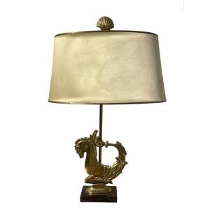 Attri. Maison Charles - Art Deco Seahorse Table Lamp