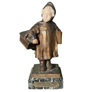 H. Levasseur - Rare Chryséléphantine, Little Red Riding Hood