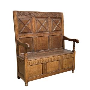 Oak Storage Bench 