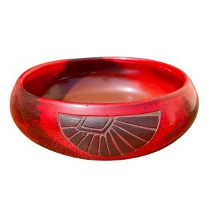 Legras - Art Deco Red Glass Cup