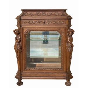 Display Cabinet - Renaissance Oak Sideboard 