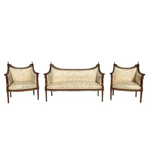 Louis XVI Style Walnut Living Room