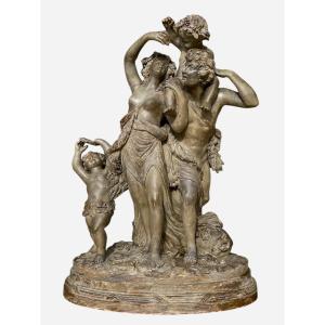 After Clodion - The Bacchanalia, Terracotta