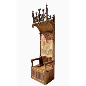 Gothic Style Throne Chair / Cathedral Chair