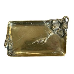 A. Marionnet - Art Nouveau Bronze Trinket Dish